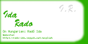 ida rado business card
